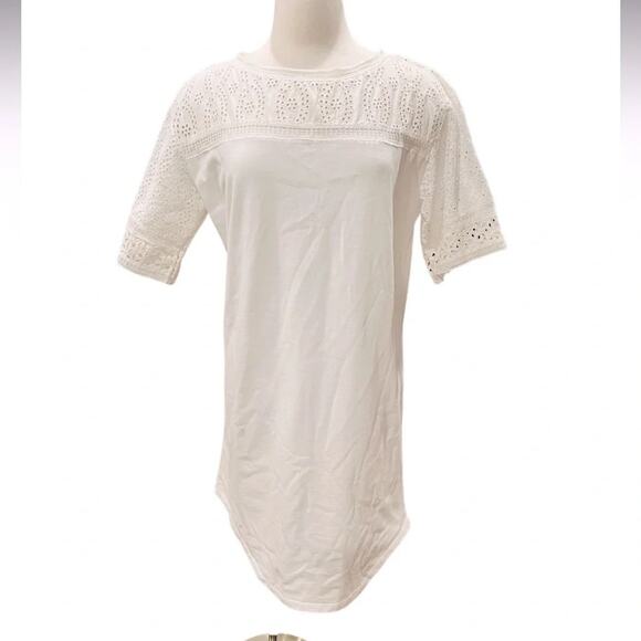 Lauren Ralph Lauren Eyelet Cotton Shirtdress Size Large NWT - Picture 2 of 7